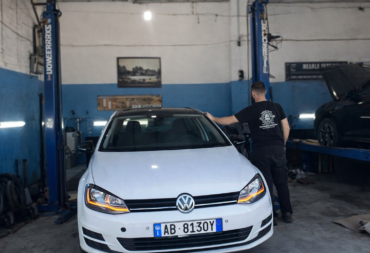 Volkswagen Golf in the repair garage